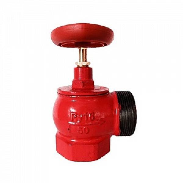 Клапан пожарный чугунный КПКМ угловой 90° (муфта-цапка) 