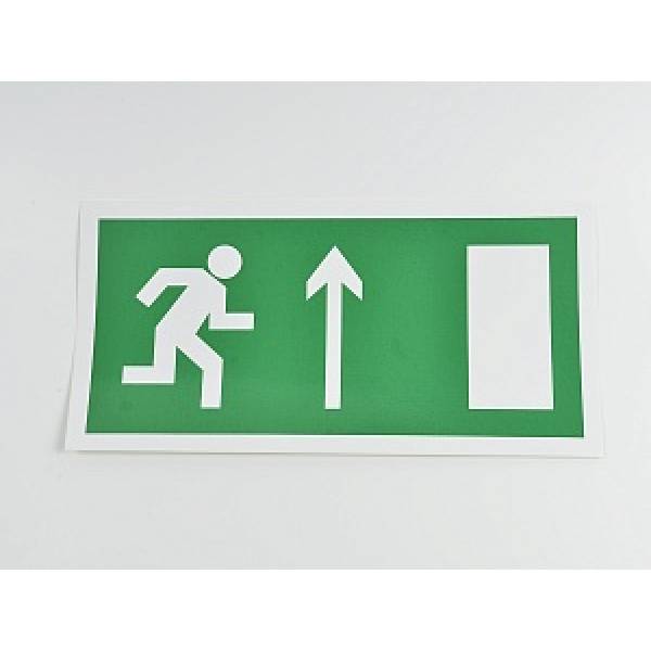 Эвакуационный знак Е11 "Направление к эвакуационному выходу прямо"  (справа) 
