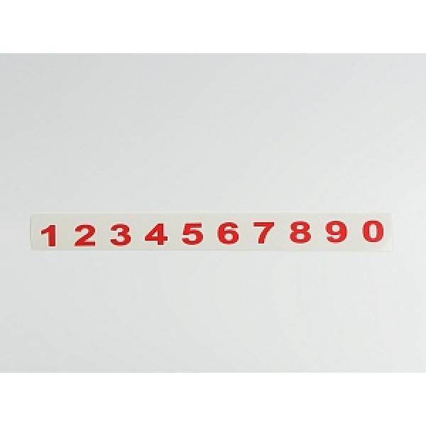 Знак Набор красных цифр (от 0 до 9) 