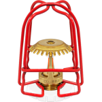 Решетка защитная для оросителей (красная) установка во время монтажа оросителей